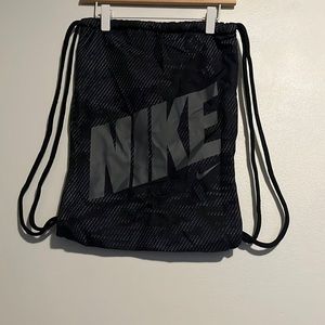 Black Nike drawstring bag